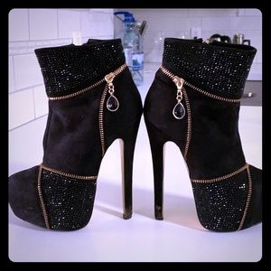 Super high Bebe Everly platform ankle boots